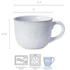 French Lace White Jumbo Soup Mug