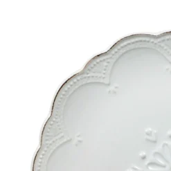 French Lace White 16 Piece Dinnerware Set Service for 4