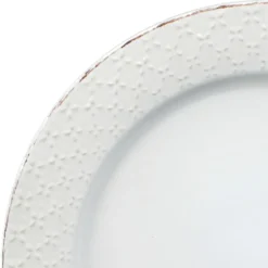 French Lace White 16 Piece Dinnerware Set Service for 4