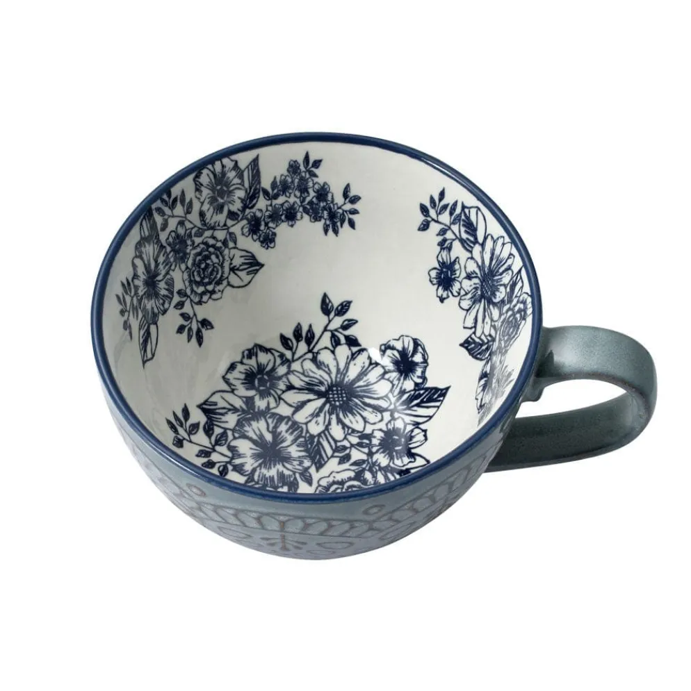 Gabriela Blue 16 Piece Dinnerware Set, Service for 4