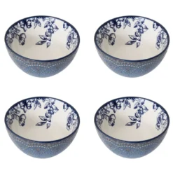 Gabriela Blue 16 Piece Dinnerware Set, Service for 4