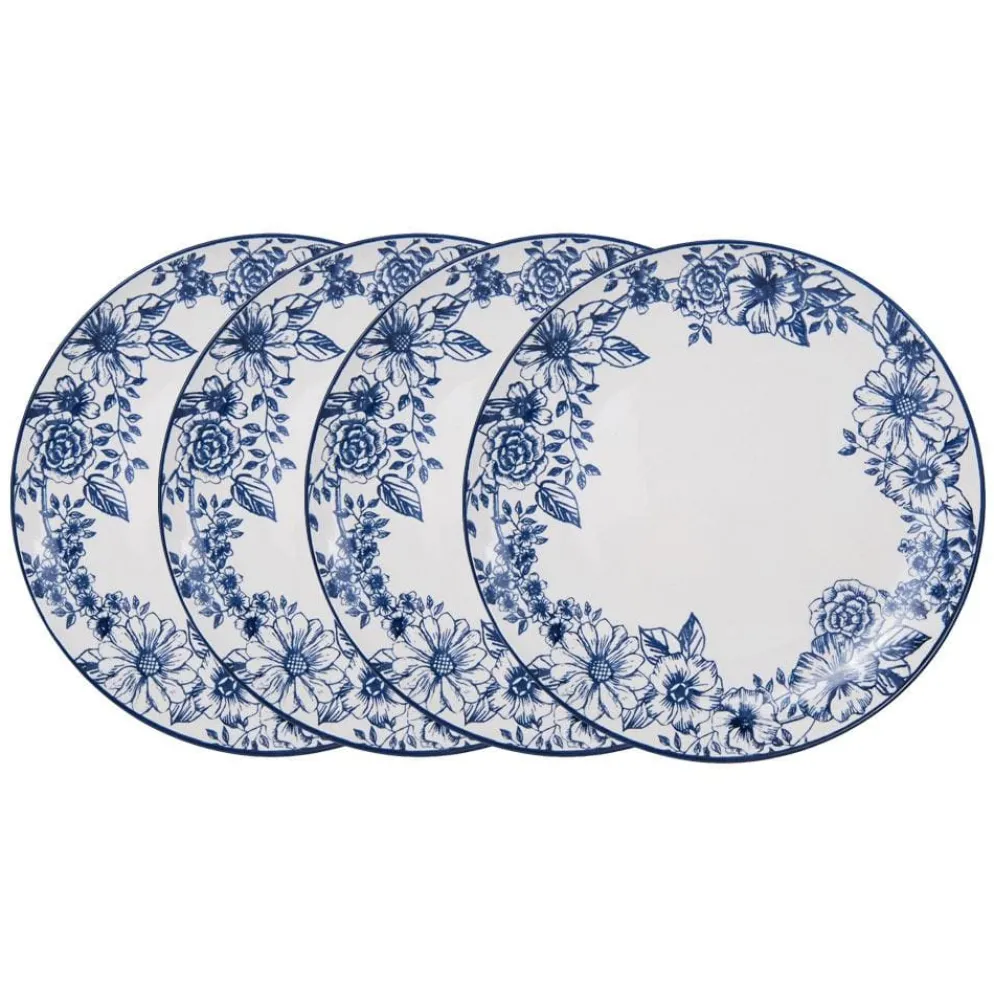 Gabriela Blue Set of 4 Dinner Plates