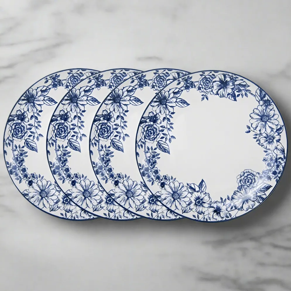 Gabriela Blue Set of 4 Dinner Plates