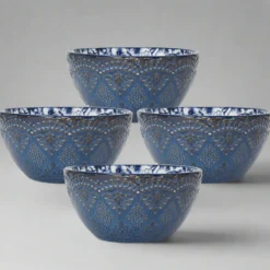 Gabriela Blue Set of 4 Soup Cereal Bowls