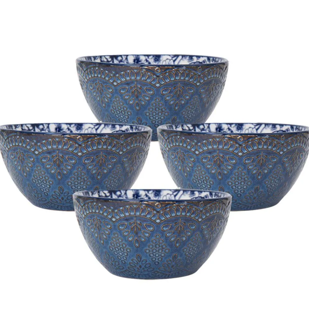 Gabriela Blue Set of 4 Soup Cereal Bowls