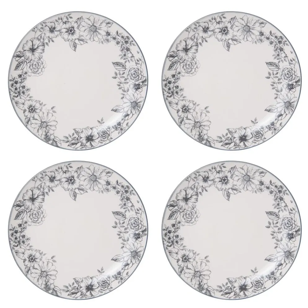 Gabriela Gray 16 Piece Dinnerware Set, Service for 4