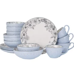 Gabriela Gray 16 Piece Dinnerware Set, Service for 4