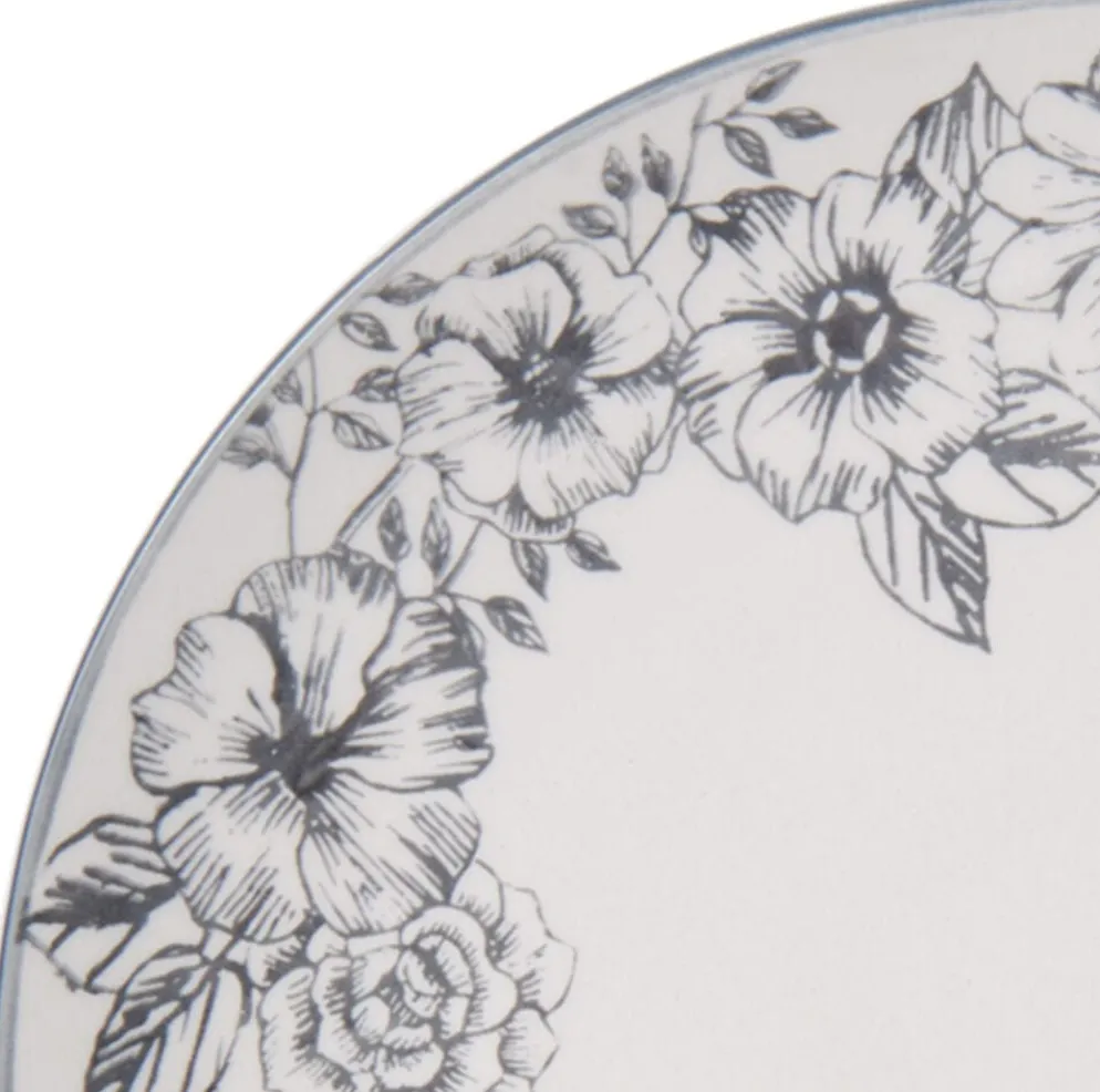 Gabriela Gray 16 Piece Dinnerware Set, Service for 4