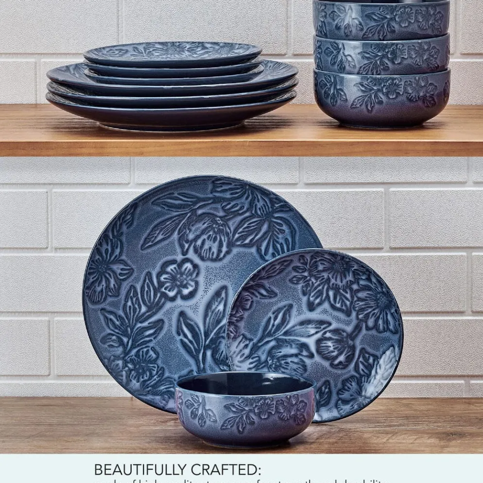 Garden Elegance 12 Piece Dinnerware Set, Service for 4