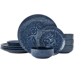 Garden Elegance 12 Piece Dinnerware Set, Service for 4
