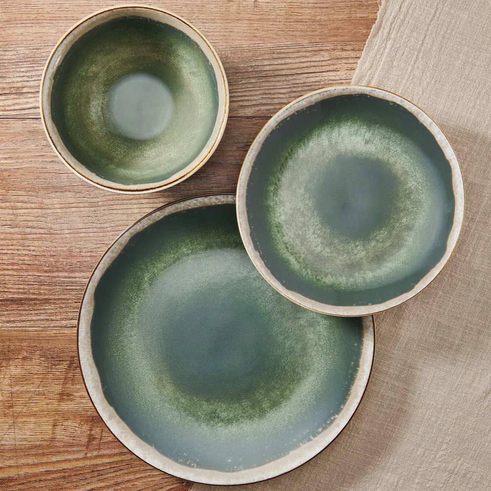 Glimmer Sage 12 Piece Dinnerware Set, Service for 4