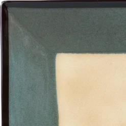 Gourmet Basics Belmont Set of 4 Blue Square Dinner Plates