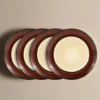 Gourmet Basics Belmont Set of 4 Red Round Dinner Plates