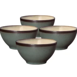 Gourmet Basics Belmont Set of 4 Blue Soup Cereal Bowls