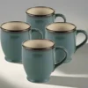 Gourmet Basics Belmont Set of 4 Blue Mugs