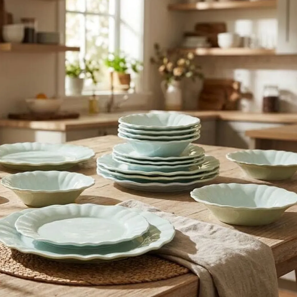 Graceful Petals 12 Piece Dinnerware Set, Service for 4
