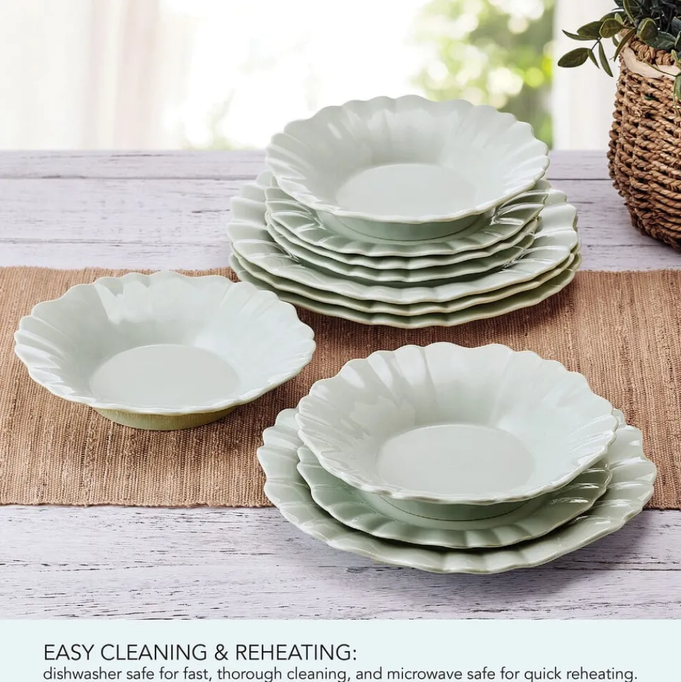 Graceful Petals 12 Piece Dinnerware Set, Service for 4