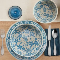 Hayden Blue 12 Piece Dinnerware Set, Service for 4
