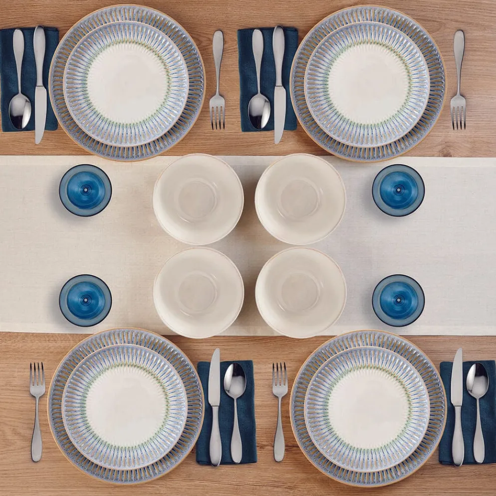 Hensley Blue 12 Piece Dinnerware Set, Service for 4