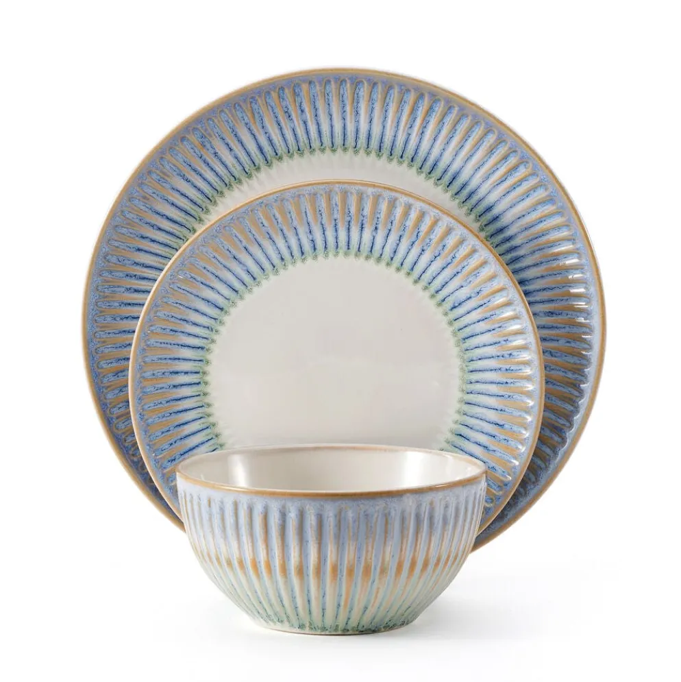 Hensley Blue 12 Piece Dinnerware Set, Service for 4