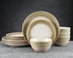Hensley Green 12 Piece Dinnerware Set, Service for 4