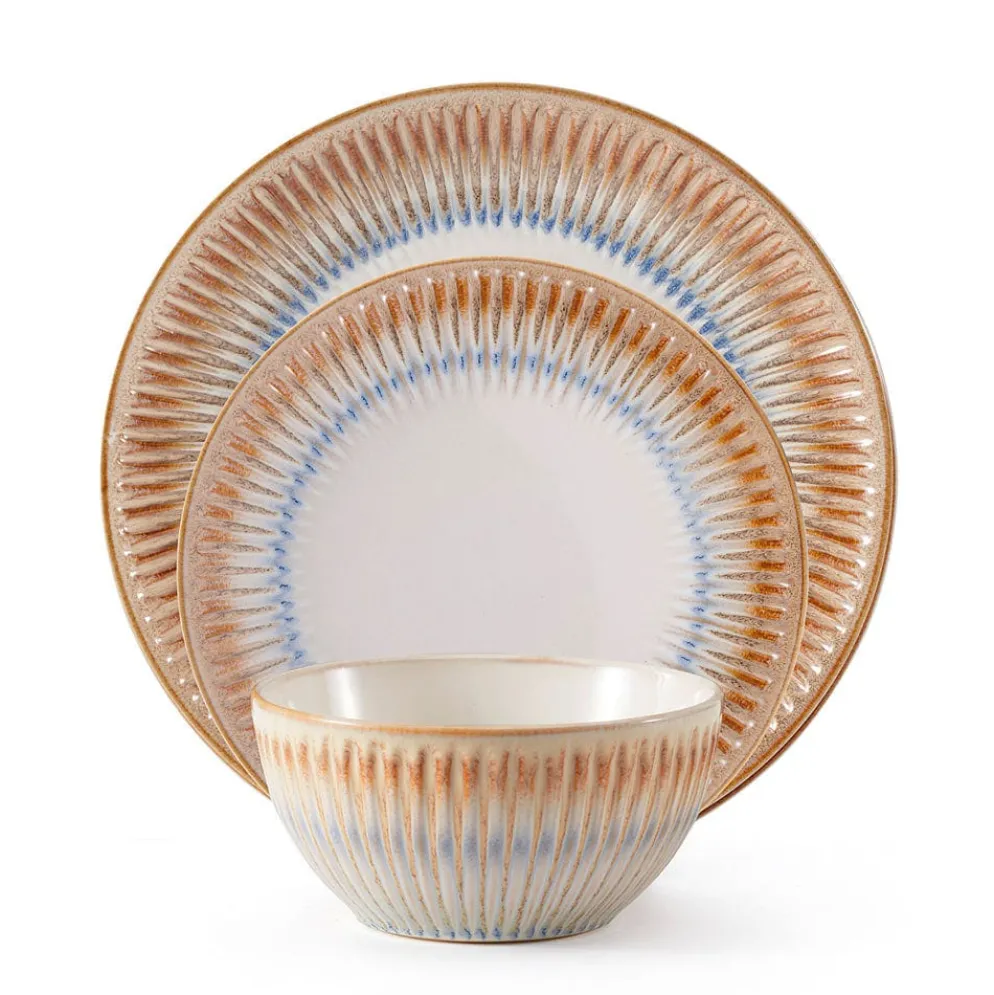 Hensley Taupe 12 Piece Dinnerware Set, Service for 4