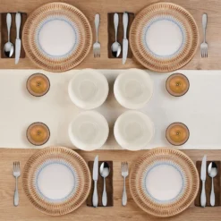 Hensley Taupe 12 Piece Dinnerware Set, Service for 4
