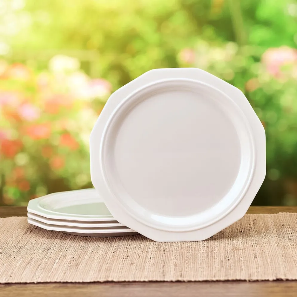 Heritage Set of 4 Outdoor Melamine Salad Plates