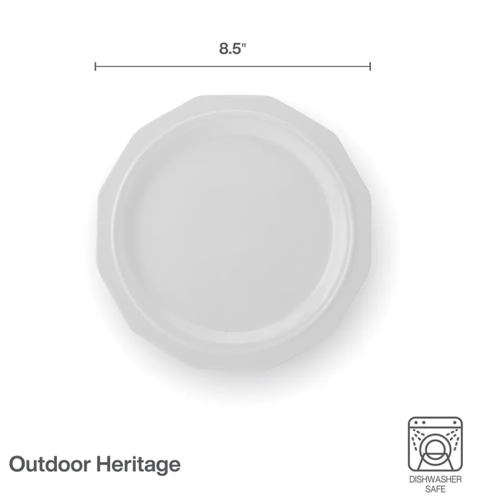 Heritage Set of 4 Outdoor Melamine Salad Plates