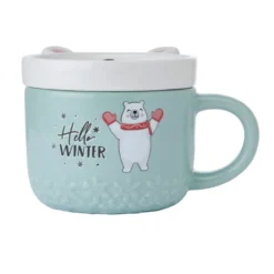 Holiday Polar Bear Mug with Lid
