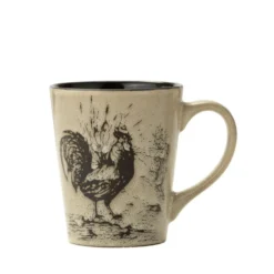 Homespun Rooster 16 Piece Dinnerware Set, Service for 4