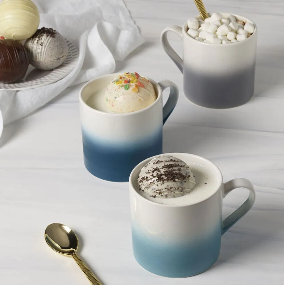Hot Chocolate Bomb Set of 6 Mugs with Set of 2 Molds