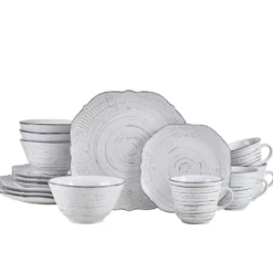 Isabella Gray 16 Piece Dinnerware Set, Service for 4