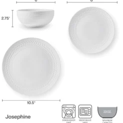 Josephine 24 Piece Dinnerware Set, Service for 8
