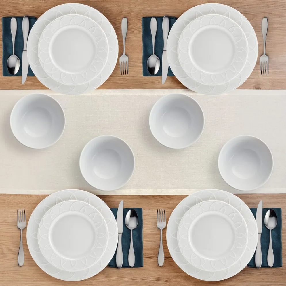 Jules 12 Piece Dinnerware Set, Service for 4