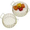 Kendall Set Of 2 Gold Centerpiece Baskets
