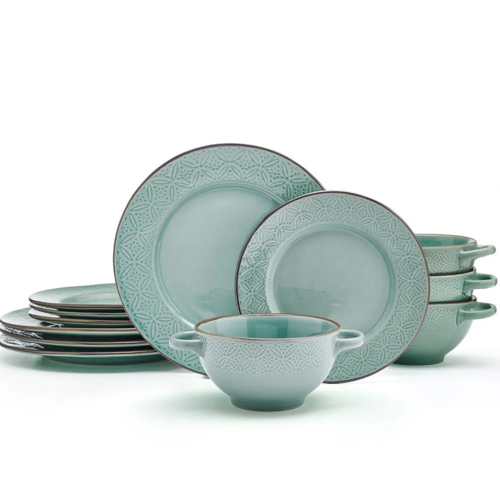Kori Sage 12 Piece Dinnerware Set, Service for 4