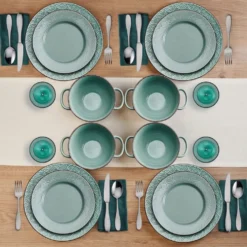 Kori Sage 12 Piece Dinnerware Set, Service for 4