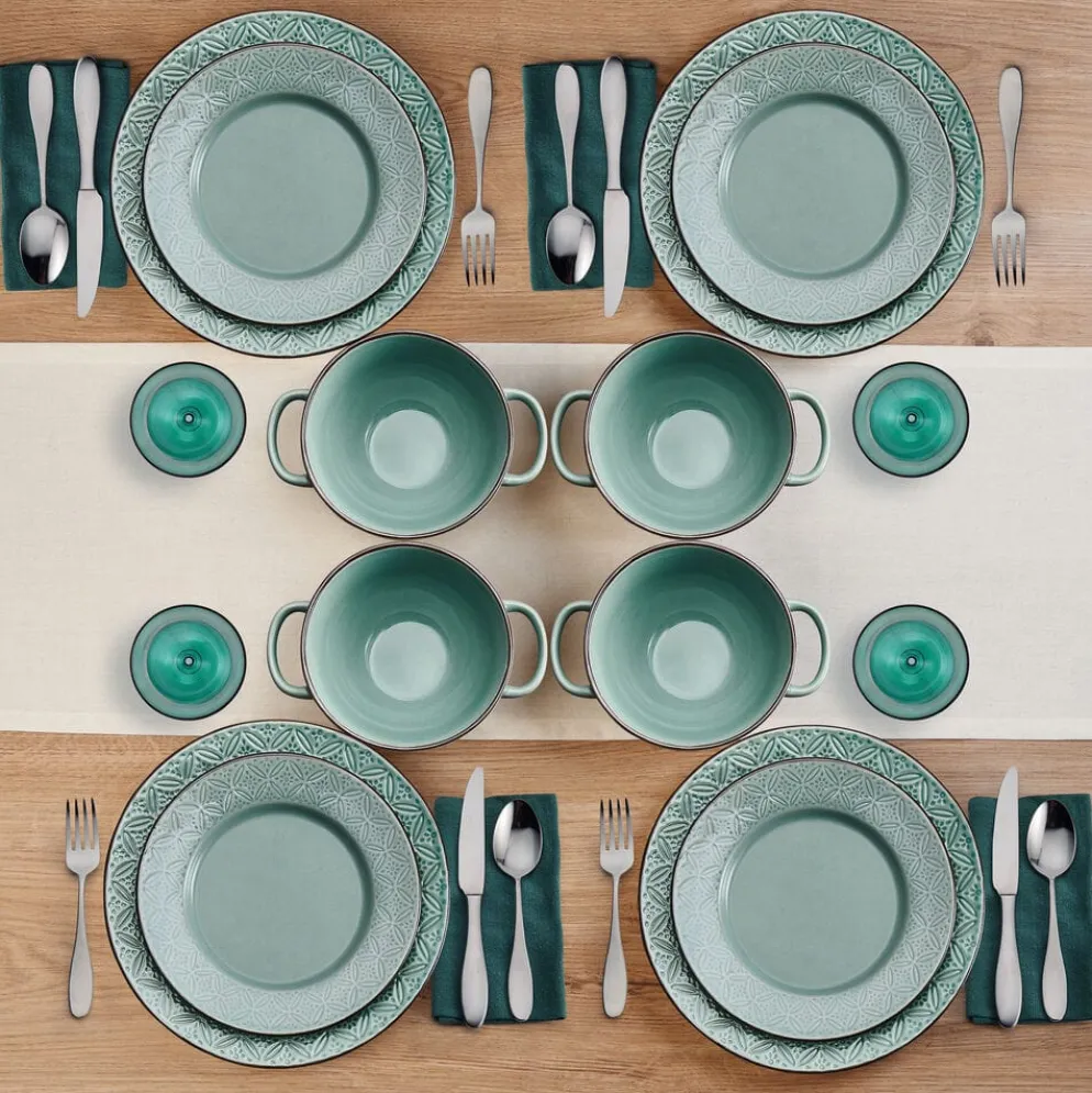 Kori Sage 12 Piece Dinnerware Set, Service for 4
