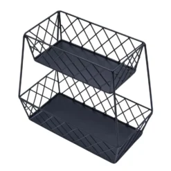 Lattice Farm Flat Back 2 Tier Storage Basket