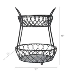 Lattice 2 Tier Countertop Storage Basket