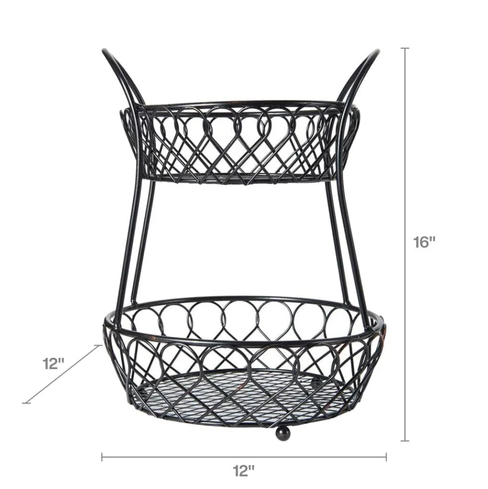 Lattice 2 Tier Countertop Storage Basket