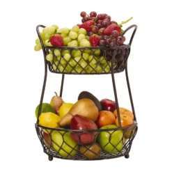 Lattice 2 Tier Countertop Storage Basket