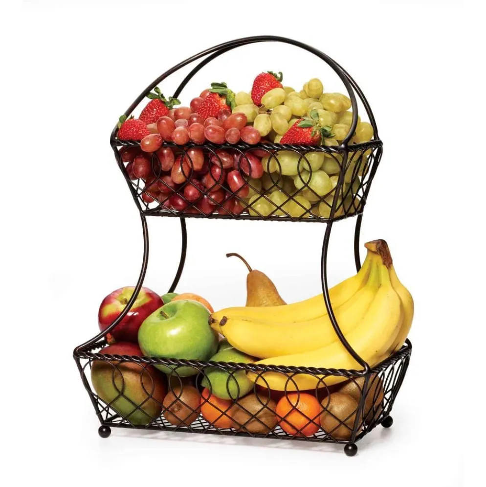 Lattice 2 Tier Fruit Storage Basket