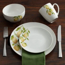 Lemons 16 Piece Dinnerware Set, Service for 4
