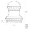 Loop And Lattice 2 Tier White Flatback Storage Basket