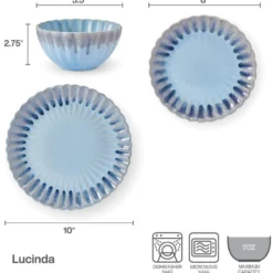 Lucinda 12 Piece Dinnerware Set, Service for 4