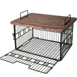 Madam Grid Stacking and Nesting Basket with Mango Wood Lid