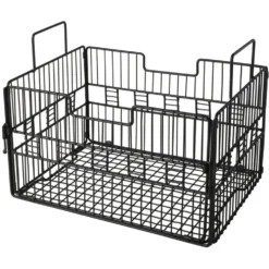 Madam Grid Stacking and Nesting Basket with Mango Wood Lid