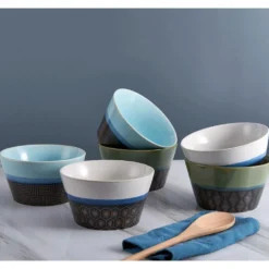 Marcus Conical Set of 6 Soup Cereal Bowls, Assorted